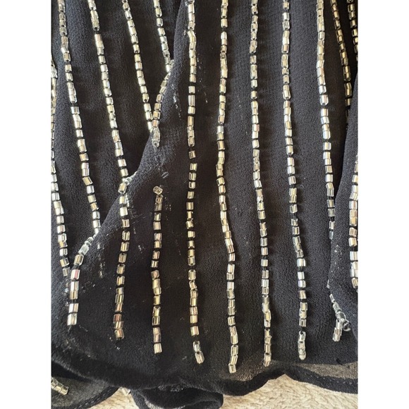 Parker Black Women's Size 6 Beaded Dress Party Cocktail Sleeveless - Picture 5 of 6